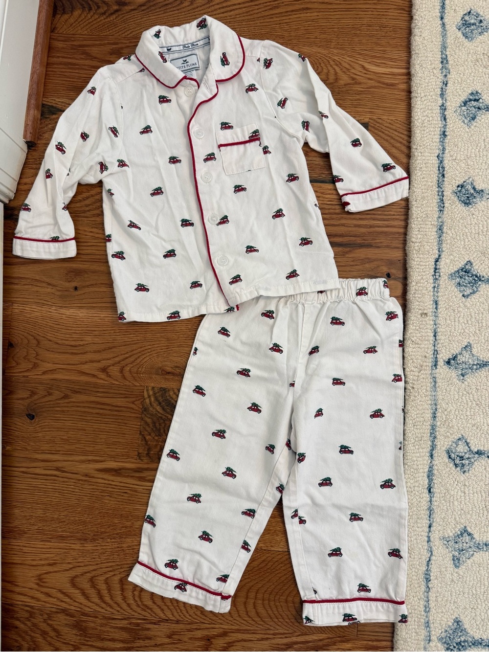 Petite Plume Unisex Toddler Christmas Holiday Journey Pajama Set Size 2